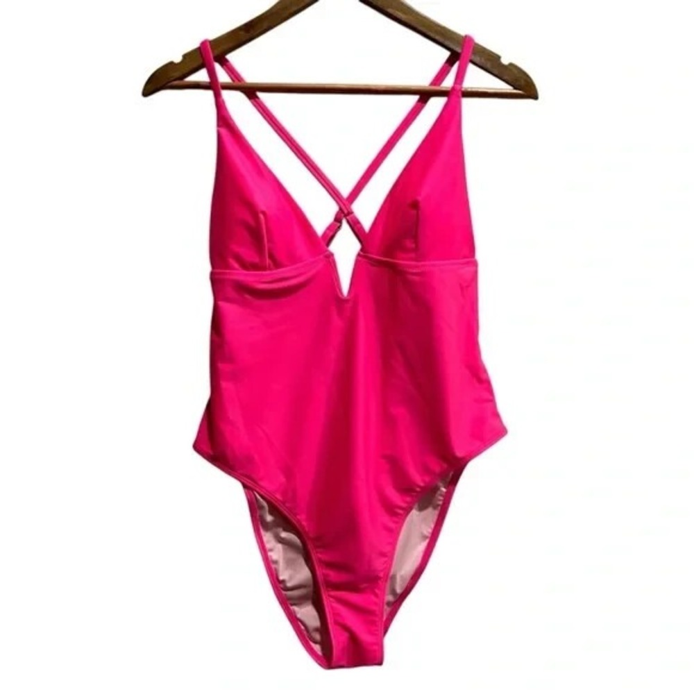 Cupshe Women's Bathing Suit Pink One Piece Swimsuit‎ Large NWT